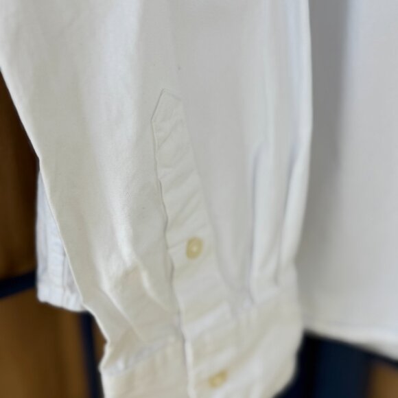 Timeless Lauren Ralph Lauren 16p white button-down shirt elegant pintuck detail - Picture 3 of 5